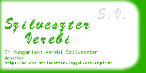 szilveszter verebi business card